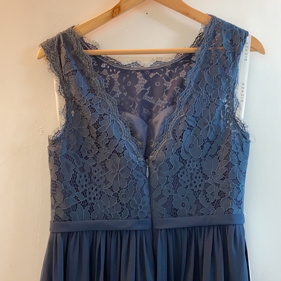 Azazie Dark Navy size A10 bridesmaid dress - Picture 4 of 9
